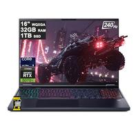 acer Predator Helios Neo 16 AI Ordinateur portable de jeu 16" 2560 x 1600 IPS 240 Hz (100 % DCI-P3 500nits) Intel 24-core Ultra 9 275HX 32 Go de RAM 1 To SSD GeForce RTX 5070 Ti (jusqu'à 992 AI Tops