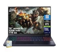 acer Predator Helios Neo 16 AI Ordinateur portable de jeu | 16" WQXGA IPS 240 Hz | Intel Core Ultra 9 275HX | 32 Go DDR5 1 To SSD | GeForce RTX 5070 Ti (jusqu'à 992 AI Tops) | Rétroéclairé RVB Win11