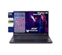 acer Predator Helios Neo 16 AI PC Gaming, Notebook Gaming Ultra 9 275HX, 32 Go RAM DDR5, SSD 1 To PCIe, écran 16" WQXGA 240Hz, nVIDIA GeForce RTX 5070 Ti 12 Go GDDR7, ordinateur portable Gaming