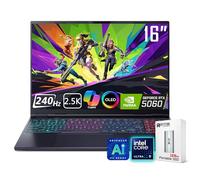 acer Predator Helios Neo 16S AI Ordinateur portable de jeu, 16 240 Hz 2,5K OLED, Intel Core Ultra 9 275HX, NVIDIA GeForce RTX 5060, VR Ready, Copilot, refroidissement liquide, noir, Windows 11 Pro (32