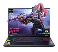 Acer Predator Helios Neo 16S AI Ordinateur portable de jeu 16" 2560 x 1600 OLED 240 Hz 100 % DCI-P3 Intel 24-core Ultra 9 275HX 32 Go DDR5 1 To SSD GeForce RTX 5060 GDDR7 (jusqu'à 572 AI Tops