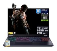 acer Predator Helios Neo 16S AI Ordinateur portable de jeu | 16 po 2560 x 1600 OLED 240 Hz 100 % DCI-P3 | Intel 24-core Ultra 9 275HX | 64 Go DDR5 2 To SSD | GeForce RTX 5070 Ti | Rétroéclairé RVB