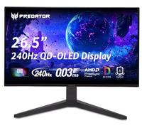 acer Predator Moniteur Gaming | 26,5" WQHD 2560x1440 OLED | AMD FreeSync Premium | 240Hz | 0,03ms | Inclinaison, Réglage de la hauteur, Pivotant et Pivotant | DCI-P3 99% | 2x DP 1.4 et 2x HDMI 2.1 | |