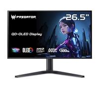 Acer Predator Moniteur Gaming | 26,5" WQHD 2560x1440 OLED | AMD FreeSync Premium Pro | 500Hz | 0.03ms | VESA DisplayHDR True Black 500 | USB Type-C, 2X DP 1.4 & 2X HDMI 2.1 | X27U