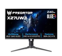 Ecran PC Gamer ACER Predator X27UW3 27" WQHD 240Hz QD-OLED HDR10 HDMI 2.1 USB-C 90W AMD FreeSync