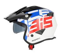 Acerbis Casque ouvert Aria Graphic Blanc/Bleu/Rouge Taille XS