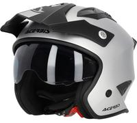Acerbis Aria Metallic, casque à réaction L Mat-Silver Mat-Silver
