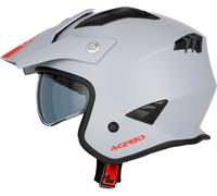 Acerbis Aria Solid, casque ouvert S Mat Gris Clair/Rouge Mat Gris Clair/Rouge