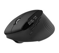Acer Smart Fit - Souris - ergonomique - vertical - laser - 10 boutons - sans fil - 2.4 GHz, Bluetooth 5.0 - récepteur sans fil USB - noir