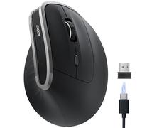 acer Souris Ergonomique sans Fil, 2,4 GHz Souris Rechargeable, Verticale Mouse 1600PPP, 6 Boutons, Souris d'Ordinateur avec récepteur USB pour PC, iMac, Ordinateur de Bureau,