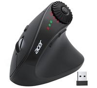 acer Souris Ergonomique sans Fil avec Molette Défilement Latérale, Souris Verticale Bluetooth 4000 DPI (BT 5,2 + 2,4 GHz), Mouse Wireless, 8 Boutons, Récepteur USB pour iMac,PC