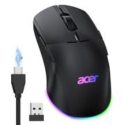 acer Souris Gaming sans Fil, 24 000 DPI, Dual Mode (2,4G+Filaire), 8 Boutons Programmables, Ambidextre, éclairage RGB, Rechargeable Mouse Wireless, pour PC et Ordinateur de Bureau