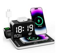 Acer Station de Charge sans Fil 7 en 1 avec veilleuse à luminosité réglable, Compatible avec iPhone 16/15/14/13/12 Toutes Les séries, téléphones Android, AirPods et iWatch, Chargeur Rapide avec