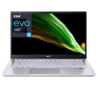 ACER Swift 3 SF314-511-53BW Ordinateur Portable Ultrafin 14'' FHD IPS, PC Portable (Intel Core i5-1135G7, RAM 8 Go, SSD 512 Go, Intel Iris Xe Graphics, Windows 11) Clavier AZERTY, Laptop Gris