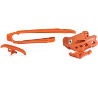 Acerbis 0016847 KTM EXC, kit coulisseau/guide de chaîne Orange Orange