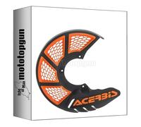 acerbis 0021846.313 + 0020079 couvercle de disque x-brake 2.0 noir orange compatible avec ktm exc-f 400 2004 2005 2006 2007 2008 2009 2010 2011 mototopgun