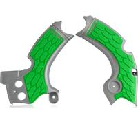 Acerbis 0022574 Kawasaki, Protecteur de cadre X-Grip Gris/Vert Gris/Vert