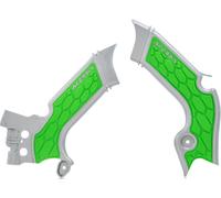 Acerbis 0023693 Kawasaki, Protecteur de cadre X-Grip Gris/Vert Gris/Vert