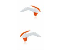 Acerbis Lati Radiateur 2x Orange/Blanc pour KTM 85 SX 19/16 (2013-2017)