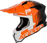 Acer irstrike-C Dekor, casque de motocross L Blanc/Orange/Carbone Blanc/Orange/Carbone