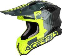 Acerbis Airstrike-C Dekor, casque de motocross L Jaune Néon/Gris/Carbone Jaune Néon/Gris/Carbone
