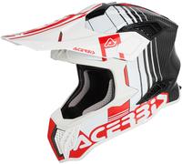 Acer irstrike-C Graphic Carbon Casque de motocross, Blanc/Rouge, Taille XL (61/62)