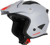Acerbis Aria Solid, casque ouvert XL Mat Gris Clair/Rouge Mat Gris Clair/Rouge
