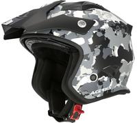 Acerbis Aria Camo, casque ouvert XL Mat Noir/Blanc/Gris Mat Noir/Blanc/Gris