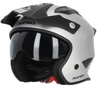 Acerbis Aria Metallic Casque jet, argent, taille XL pour homme