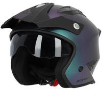 Acerbis Aria Metallic Casque jet, vert-pourpre, taille 2XL pour homme