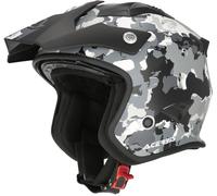 Acerbis Aria Camo, casque ouvert S Mat Noir/Blanc/Gris Mat Noir/Blanc/Gris