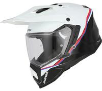 Acerbis Assault Graphic Casque d’enduro, Blanc/Noir, Taille XS (53/54)