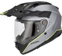 Acerbis Attack, casque d aventure L Mat Gris Clair/Noir/Jaune Néon Mat Gris Clair/Noir/Jaune Néon