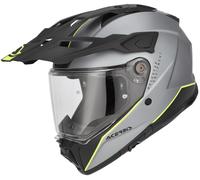 Acer ttack Logo Matt Casque d’enduro, Gris mat/jaune néon, Taille M (57/58)