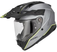 Acerbis Attack, casque d aventure S Mat Gris Clair/Noir/Jaune Néon Mat Gris Clair/Noir/Jaune Néon