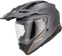Acer ttack Logo Matt Casque d’enduro, Gris mat/orange, Taille L (59/60)