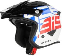 Acerbis - Casque jet Aria Graphic - Blanc/Bleu/Rouge - Taille L