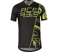 Acerbis Combat, jersey à manches courtes M Noir/Jaune Néon Noir/Jaune Néon