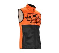 Acer ilet Vest Softshell Mx Linear Moto Cross Enduro Offroad Noir/Orange