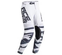 Acerbis Helios Pantalon Motocross, Gris/Noir/Blanc, Taille Long 28