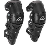 Acerbis Protège-genoux Impact Evo 3.0 – paire, noir, double broche, sangles élastiques réglables