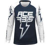 Acerbis J-Kid Blizzard Maillot de motocross pour enfants, bleu/blanc, Taille S