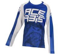 Acerbis MX J-Windy 2 Maillot de motocross pour enfants, blanc-bleu, taille XL pour des gamins