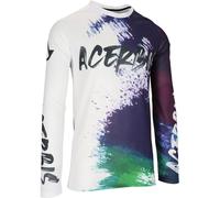 Acerbis J-Windy Vented Brush Maillot de motocross, Blanc/Violet, Taille XXL