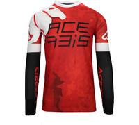 Acerbis J-Windy Vented Watermark Maillot de motocross, blanc-rouge, taille M pour homme