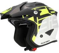 Acerbis Casque Jet Aria Graphic Noir/Jaune Fluo Taille L