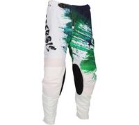 Acerbis K-Windy Vented Brush Pantalons de motocross, Blanc/Vert, Taille 30