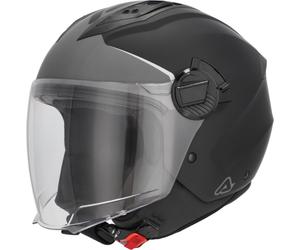 Acerbis Levante Logo Casque à réaction, noir mat/gris, Taille XL (60/61)