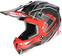Acerbis Linear 2026 Casque de motocross, Noir/Rouge/Blanc, Taille XL (61/62)