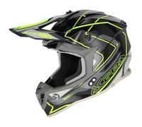 Acerbis Casque motocross Linear – Mat noir/gris/jaune néon – XS (53-54 cm) – ECE 22.06